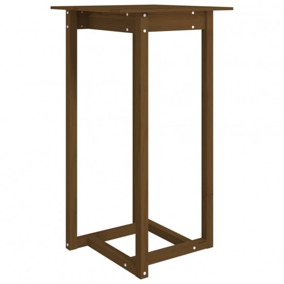 Table de bar Marron miel 60x60x110 cm Bois massif de pin