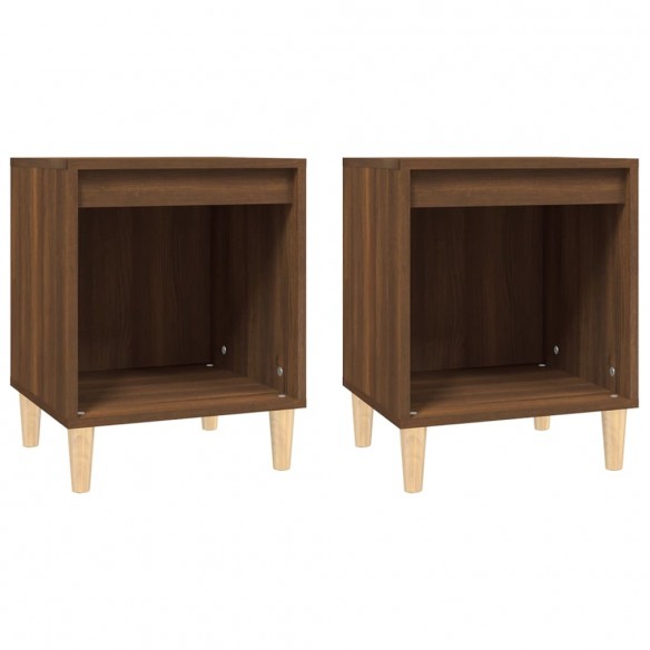 Tables de chevet 2 pcs Chêne marron 40x35x50 cm