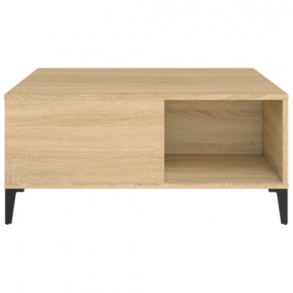 Table basse chêne sonoma 80x80x36,5 cm bois d'ingénierie