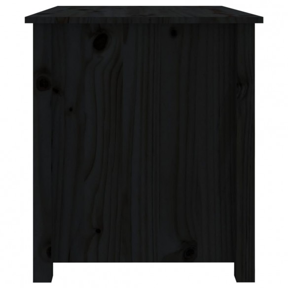 Table basse Noir 71x49x55 cm Bois massif de pin