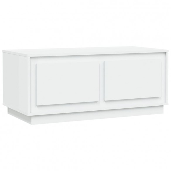 Table basse blanc 102x50x44 cm bois d'ingénierie