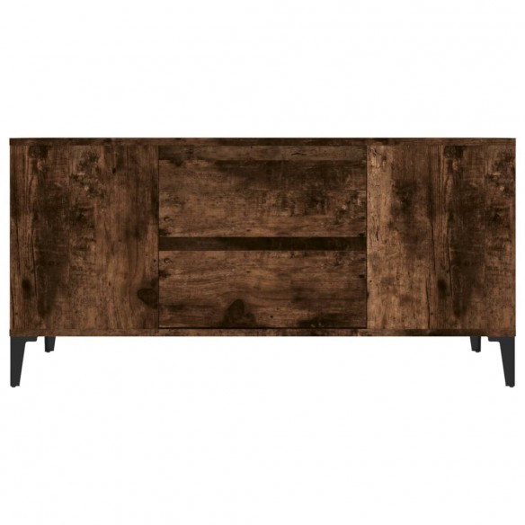 Meuble TV Chêne fumé 102x44,5x50 cm Bois d'ingénierie