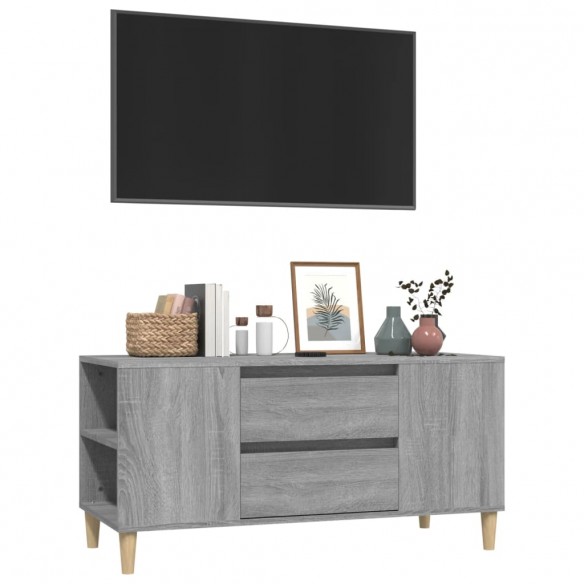 Meuble TV Sonoma gris 102x44,5x50 cm Bois d'ingénierie