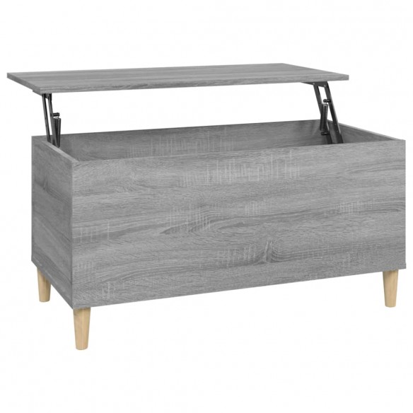 Table basse Sonoma gris 90x44,5x45 cm Bois d'ingénierie