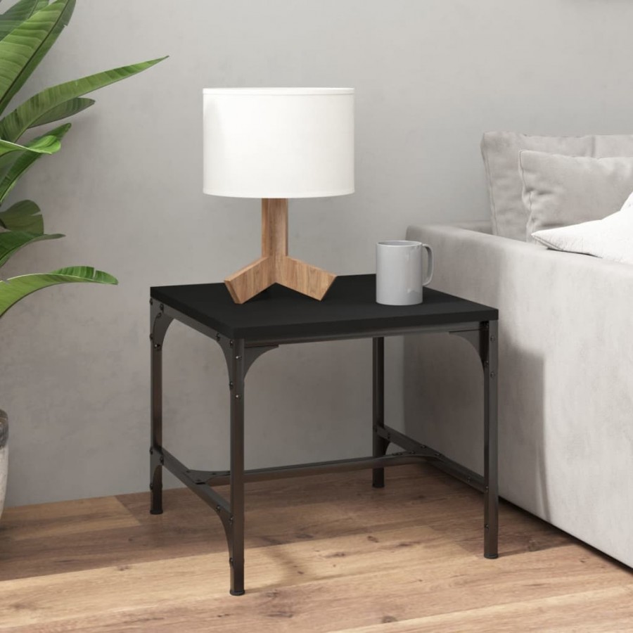 Tables d'appoint 2 pcs Noir 40x40x35 cm 