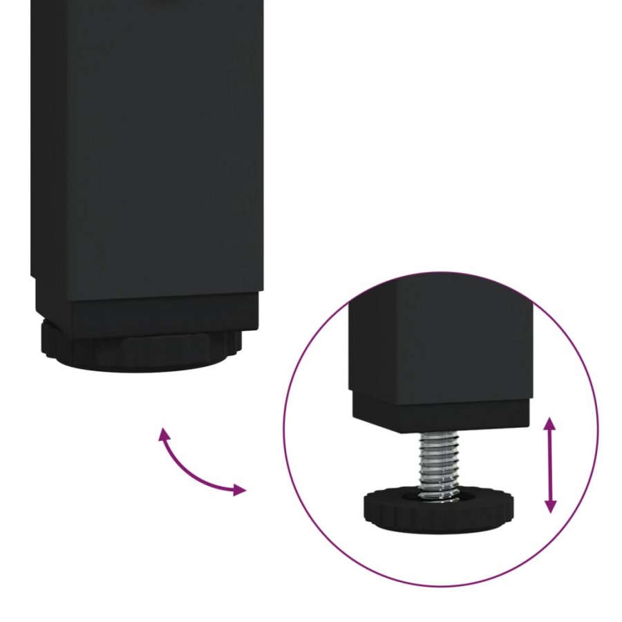 Tables d'appoint 2 pcs Noir 40x40x35 cm 