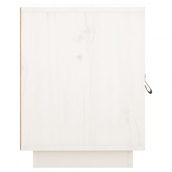 Tables de chevet 2 pcs Blanc 40x34x45 cm Bois de pin massif