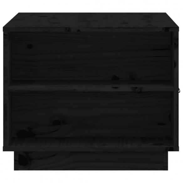 Table basse Noir 100x50x41 cm Bois massif de pin