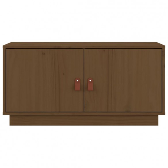 Meuble TV Marron miel 80x34x40 cm Bois de pin massif