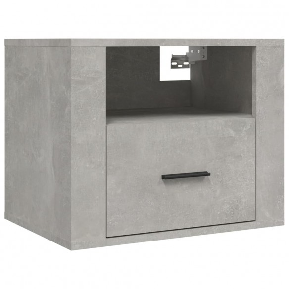 Tables de chevet murales 2 pcs Gris béton 50x36x40 cm