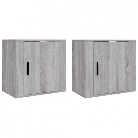 Tables de chevet murales 2 pcs Sonoma gris 50x30x47 cm