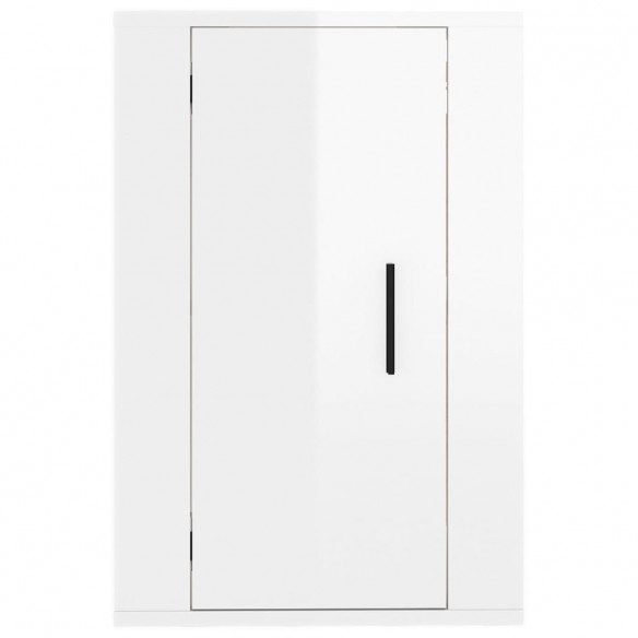 Meuble TV mural Blanc brillant 40x34,5x60 cm