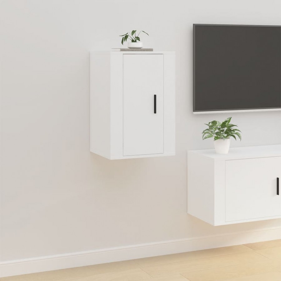 Meubles TV muraux 2 pcs Blanc 40x34,5x60 cm Meubles TV muraux 2 pcs Blanc 40x34,5x60 cm