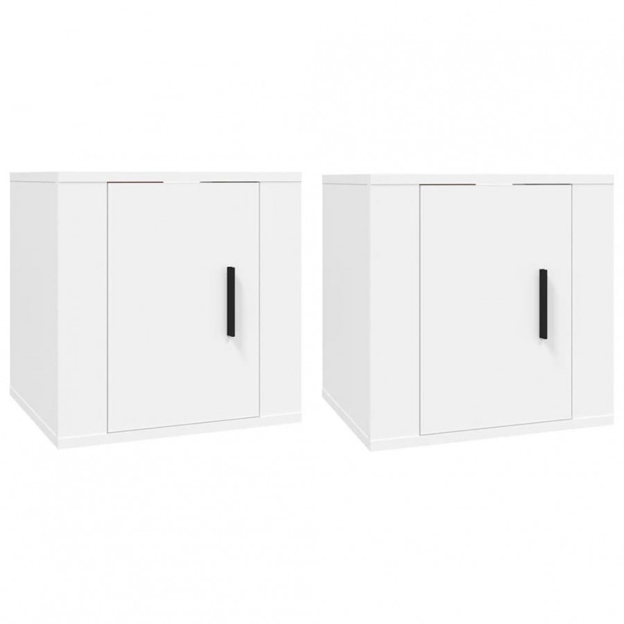 Meubles TV muraux 2 pcs Blanc 40x34,5x40 cm Meubles TV muraux 2 pcs Blanc 40x34,5x40 cm