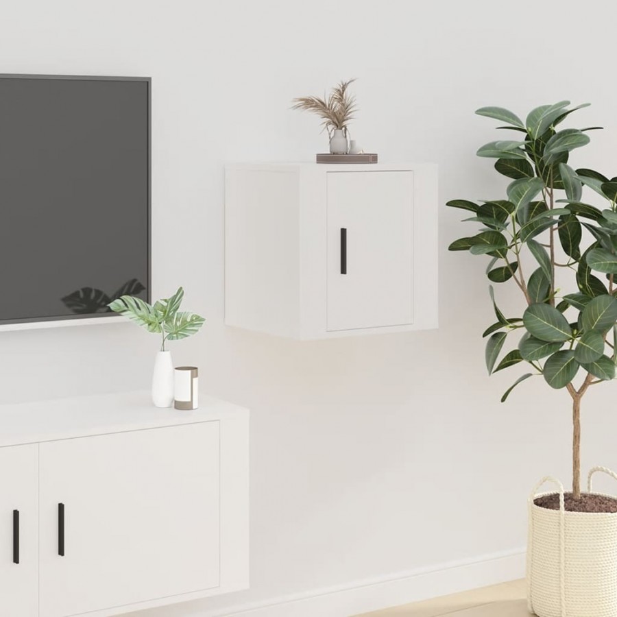 Meubles TV muraux 2 pcs Blanc 40x34,5x40 cm Meubles TV muraux 2 pcs Blanc 40x34,5x40 cm
