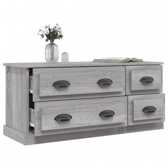 Meuble TV sonoma gris 100x35,5x45 cm bois d'ingénierie