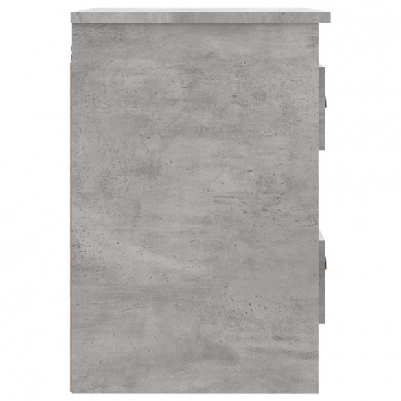 Table de chevet murale gris béton 41,5x36x53 cm