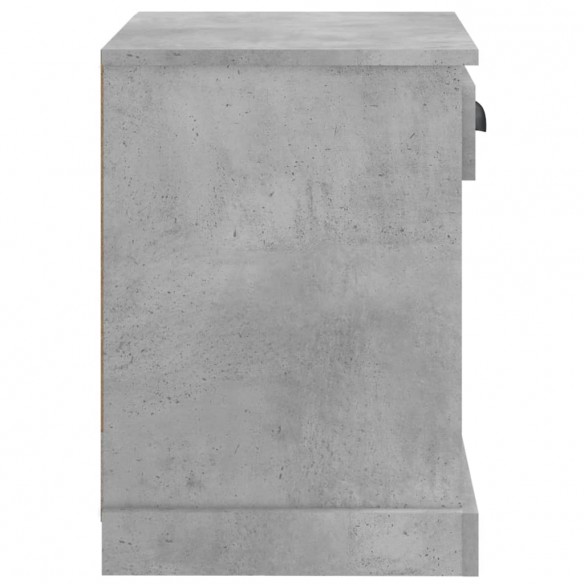 Table de chevet gris béton 43x36x50 cm
