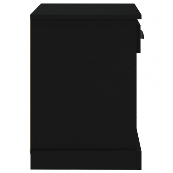 Table de chevet noir 43x36x50 cm