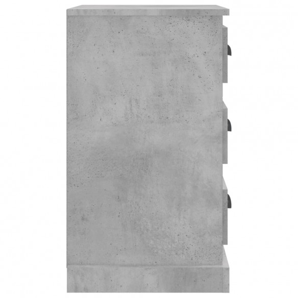 Table de chevet gris béton 39x39x67 cm bois d'ingénierie