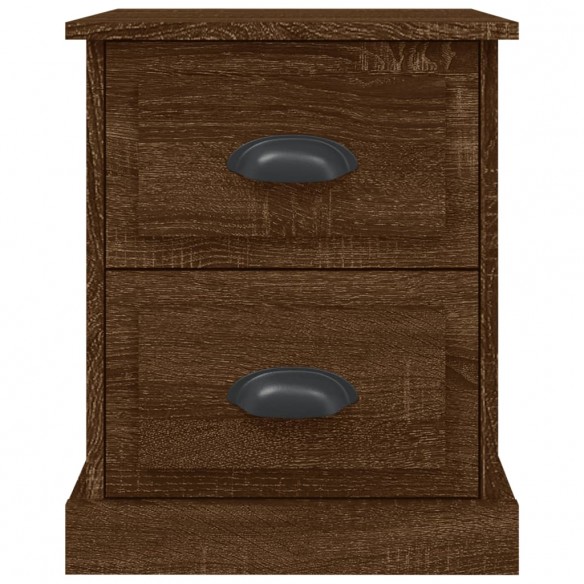 Table de chevet chêne marron 39x39x47,5 cm bois d'ingénierie