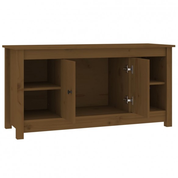 Meuble TV Marron miel 103x36,5x52 cm Bois de pin massif