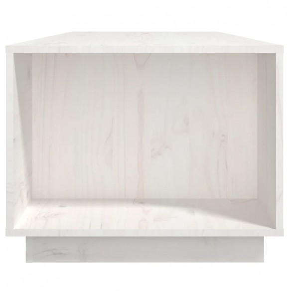 Table basse Blanc 110x50x40 cm Bois massif de pin