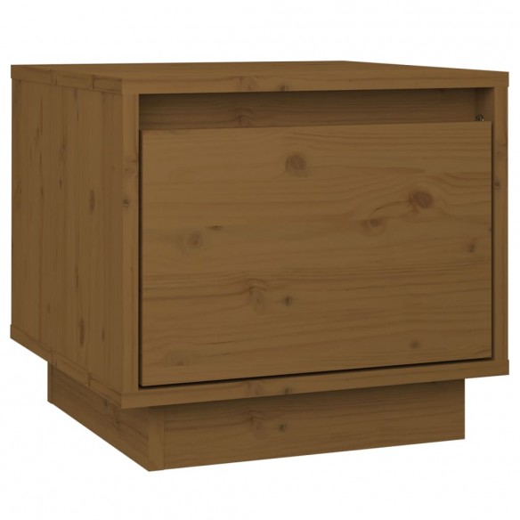 Table de chevet Marron miel 35x34x32 cm Bois de pin solide