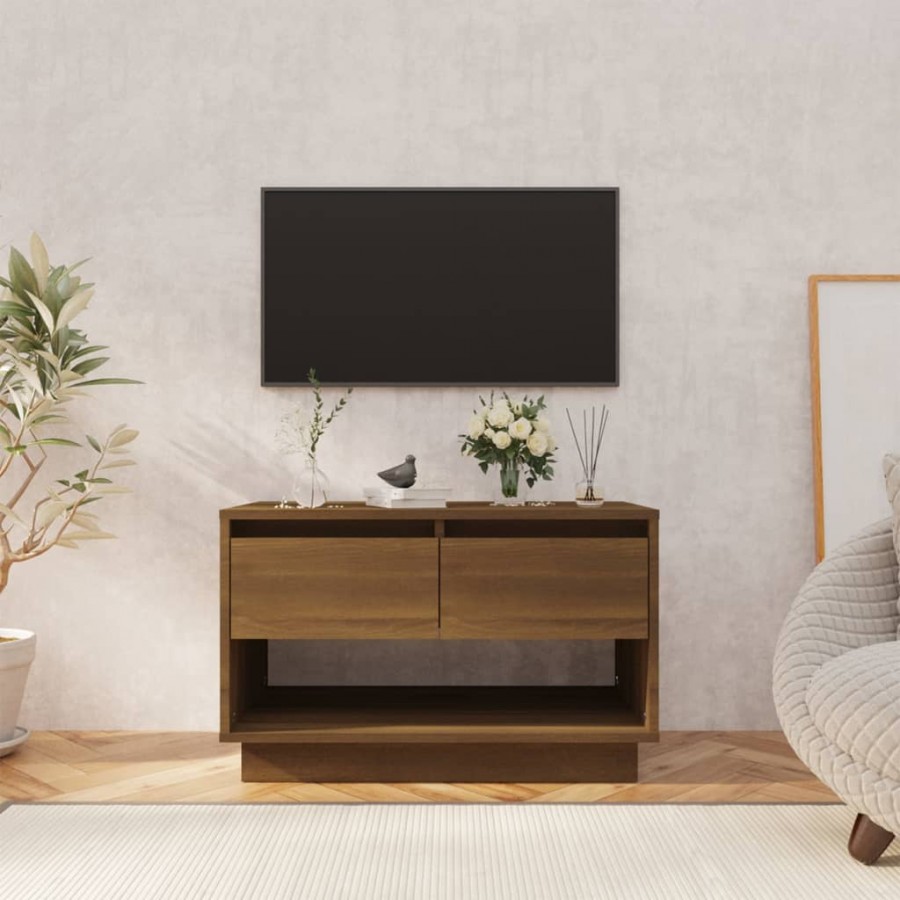 Meuble TV Chêne marron 70x41x44 cm Aggloméré