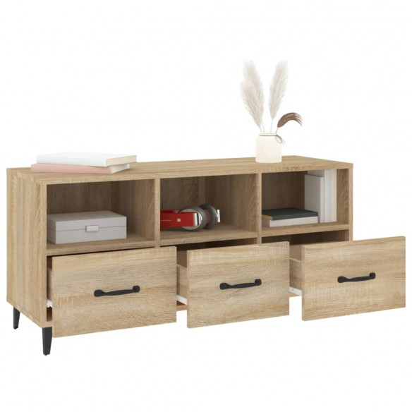 Meuble TV Chêne sonoma 102x35x50 cm Bois d'ingénierie