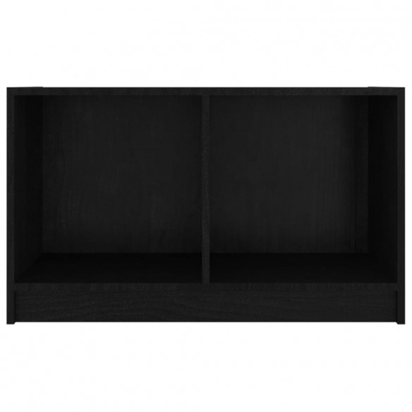 Meuble TV Noir 70x33x42 cm Bois de pin massif