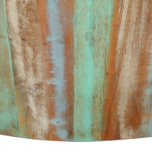 Table basse Ø52x30 cm bois de récupération massif