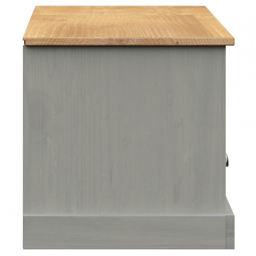 Meuble TV VIGO gris 156x40x40 cm bois massif de pin
