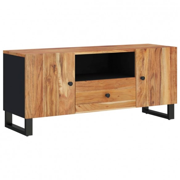 Meuble TV 105x33,5x46 cm bois d'acacia solide et d'ingénierie