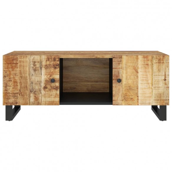 Table basse 100x54x40cm bois de manguier solide et d'ingénierie