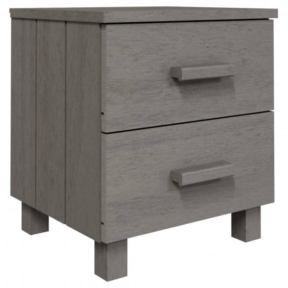 Table de chevet HAMAR Gris clair 40x35x44,5 cm Bois pin massif