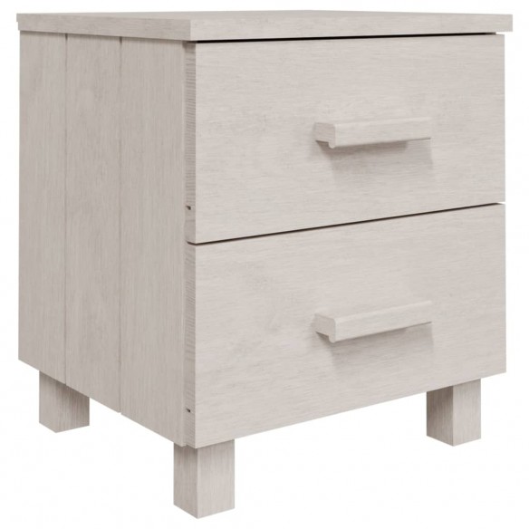 Table de chevet HAMAR Blanc 40x35x44,5 cm Bois de pin massif