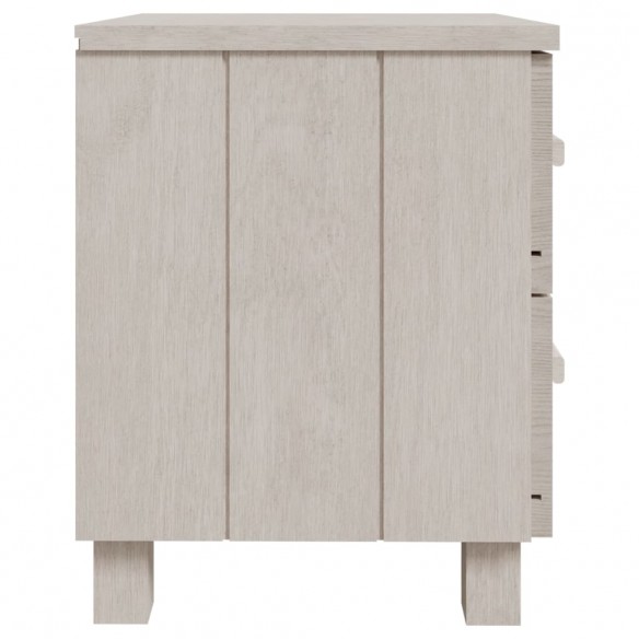 Table de chevet HAMAR Blanc 40x35x44,5 cm Bois de pin massif