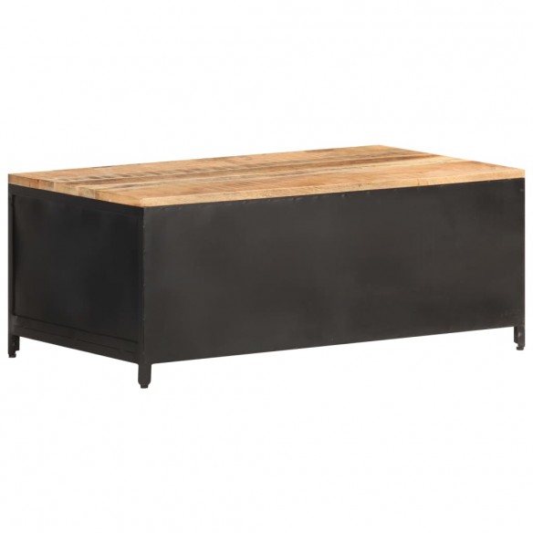 Table basse 90x50x37 cm Bois massif de manguier brut