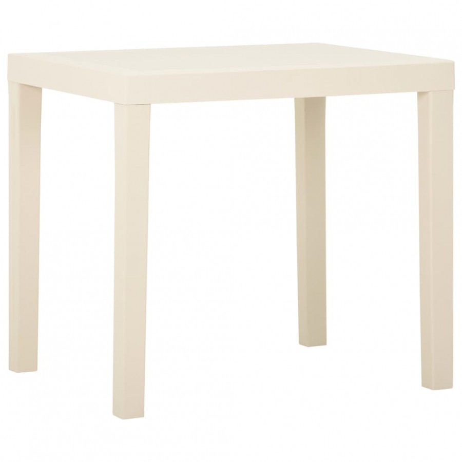 Table de jardin Blanc 79x65x72 cm Plastique