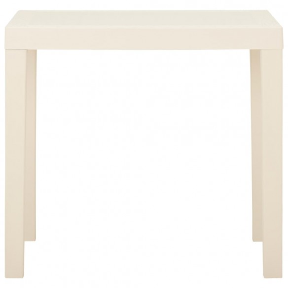 Table de jardin Blanc 79x65x72 cm Plastique