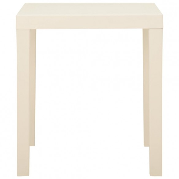 Table de jardin Blanc 79x65x72 cm Plastique