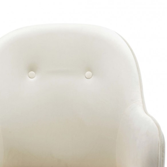 Chaise à bascule Blanc crème Velours