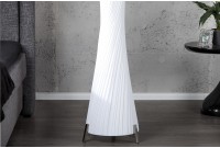 Lampadaire ovale de 180cm en latex plissé blanc