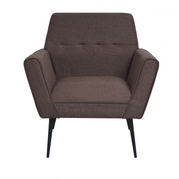 Fauteuil Marron Acier et tissu