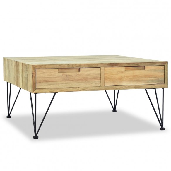 Table basse 80 x 80 x 40 cm Teck massif