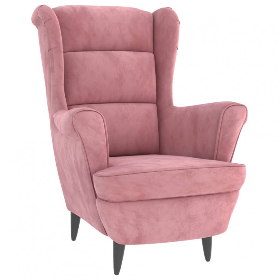 Fauteuil rose velours Fauteuil rose velours