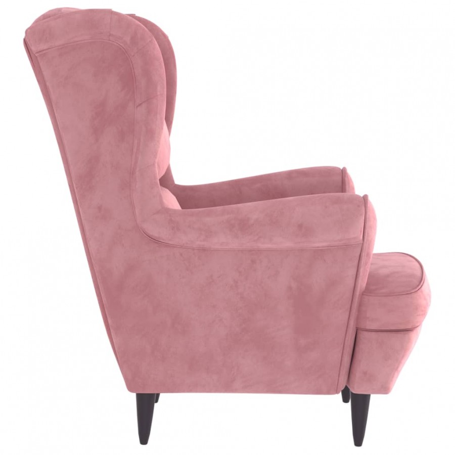 Fauteuil rose velours Fauteuil rose velours