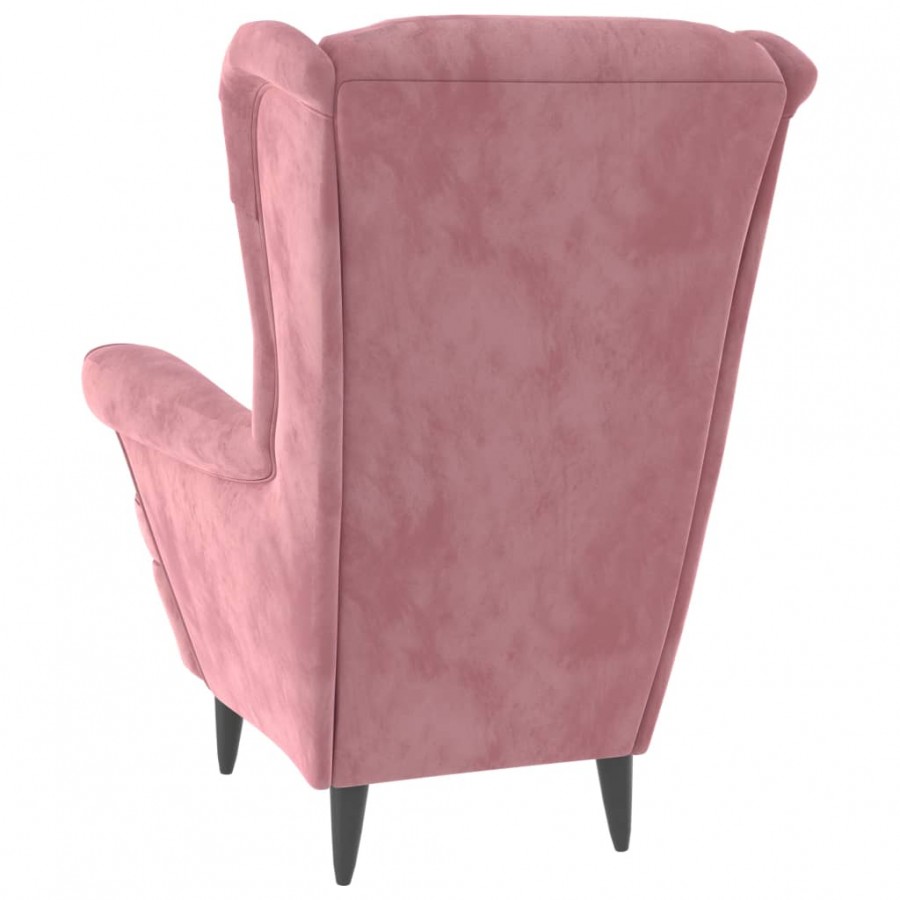 Fauteuil rose velours Fauteuil rose velours