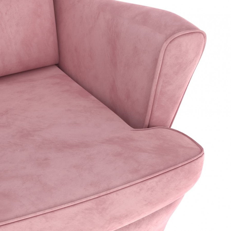Fauteuil rose velours Fauteuil rose velours